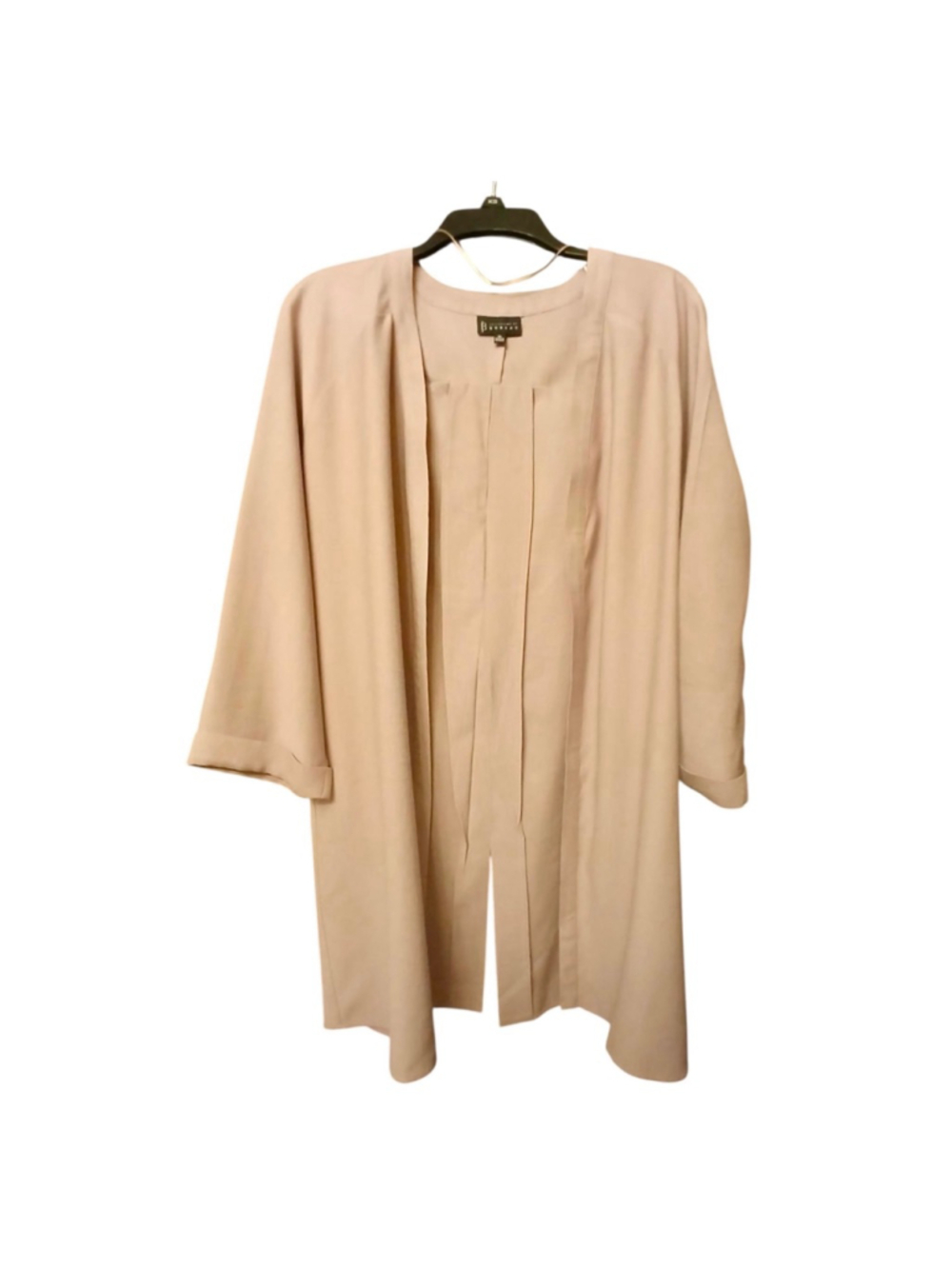 Women's Bobeau Open Front Jacket Blush Pink 3/4 Sleeve XL INV542 A3